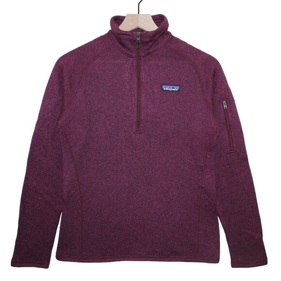 Patagonia Burgundy 1/4-Zip Better Sweater Hip Length Fleece Pullover - Picture 1 of 7